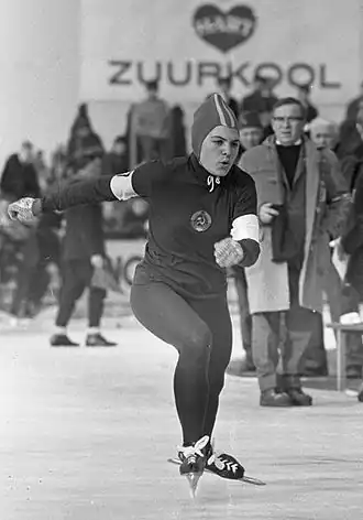 Anna Sablina tijdens de wereldkampioenschappen 1967 in Deventer.