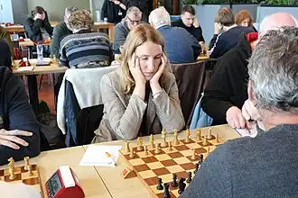 Anna Warakomska bij het Amsterdam Chess Open 2023