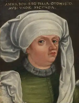 16e-eeuws portret van Anna van Luxemburg door Antoni Boys.