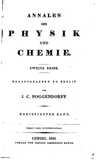 Annalen der Physik und Chemie (1843)