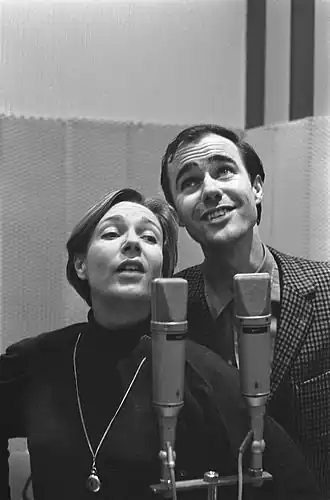 Annet Nieuwenhuijzen en Eric Schneider in 1967