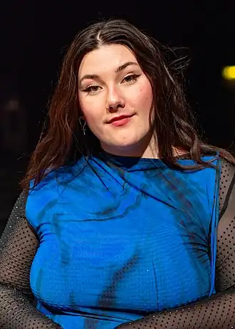 Wickihalder tijdens Melodifestivalen 2025