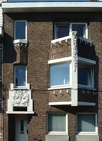 Woonhuis van beeldhouwer Robert Van de Velde, ontworpen door Hilaire de Boom aan de Koningin Elisabethlaan