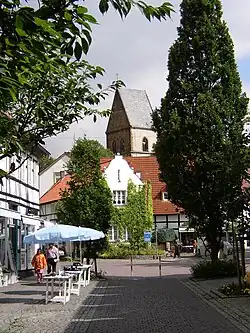 Centrum, toren Johanneskerk vanuit het zuiden