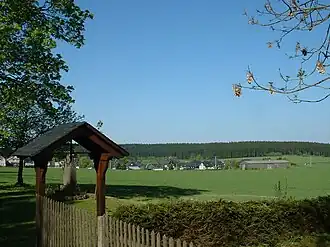 Dorpsbeeld vanaf de Rennsteig