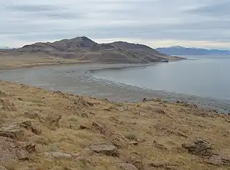 Het meer vanaf Buffalo Point op Antelope Island