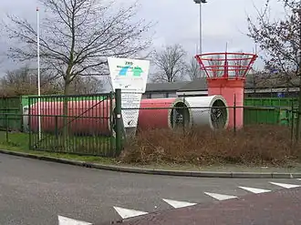 De resten van de oude antenne