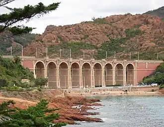 Het Viaduc d'Anthéor (opgeleverd in 1862) in de gemeente Saint-Raphaël