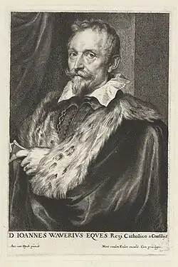 Portret van Woverius door Lucas Vorsterman.