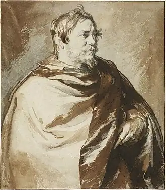Portret van Gerard Segers, tekening van Antoon van Dyck