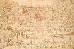 Antoine Caron: Départ du château d’Anet