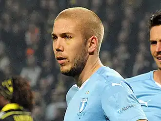 Tinnerholm in 2015 als speler van Malmö FF