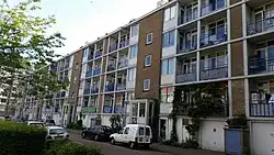 Laagbouw aan de oostkant (mei 2018)