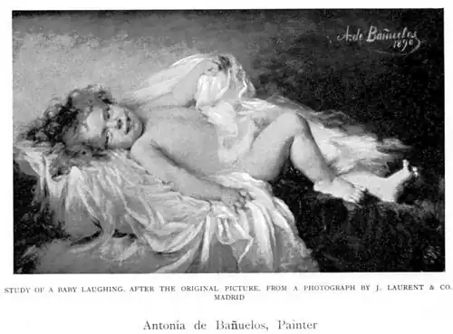 Studie van een lachende baby, 1890