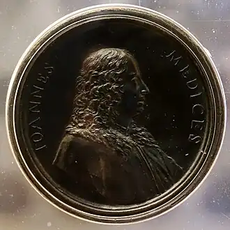 Medaille Giovanni de' Medici uit De Medici-serie door Antonio Selvi