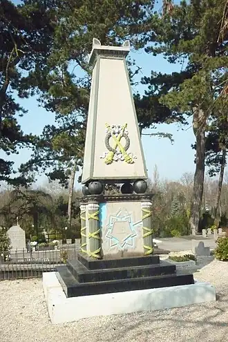 Algemene Begraafplaats Kerkhoflaan: Grafmonument, opgericht ter nagedachtenis van Nicolaas Emanuel Frederik von Gumoëns en de belegering van de Citadel van Antwerpen