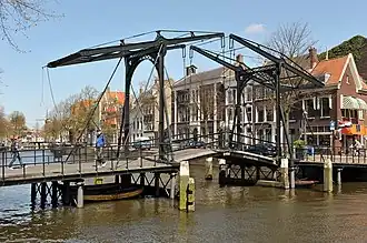 De Appelmarktbrug (1860) over de Lange Haven