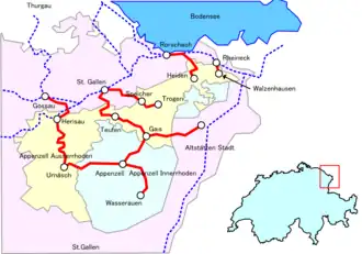 trajecten van de AB en de TB