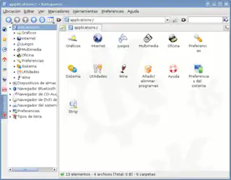Screenshot van een KIO-slave