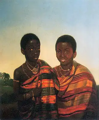 De Ashanti-prinsjes Aquasi Boachi en Quamin Poko, ca. 1840