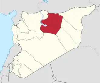 Kaart van Raqqa