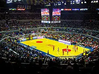 Een basketbalwedstrijd in het Coliseum (2011)