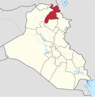 Kaart van Erbil