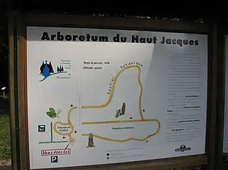 Informatiebord bij arboretum