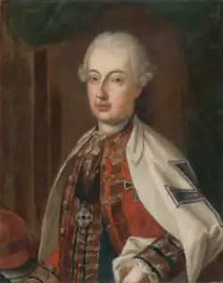 Portret van prins Maximiliaan Franciscus, circa 1765 tot 1770