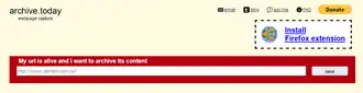 Schermfoto van archive.is (2016)