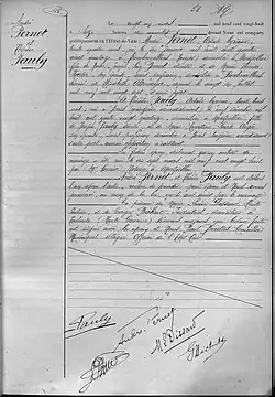 Huwelijk André Pernet - Sauly