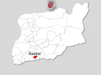Kaart van Santar
