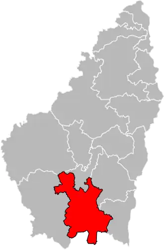 Locatie van het kanton