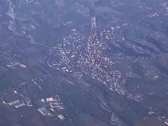 Gezien vanuit een vliegtuig