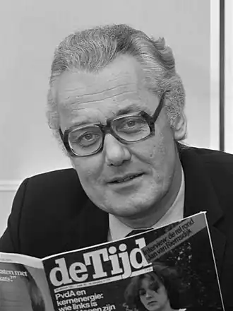 Arie Kuiper met De Tijd in 1981