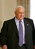 Ariel Sharon, de sinds januari 2006 in coma verkerende Israëlische minister-president en oprichter van Kadima