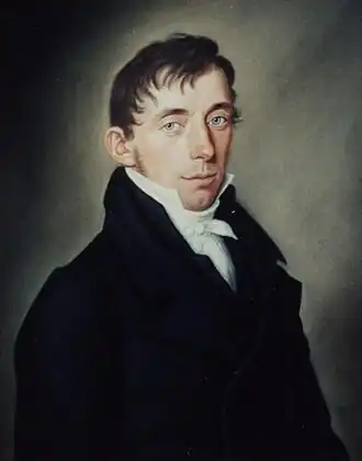 Aries Nanning Dijkhuizen (1773-1850) portret geschilderd door Wessel Lubbers in 1817