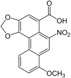 Structuurformule van aristolochiazuur I