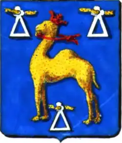 Het wapen van de familie De Romrée de Vichenet, zonder schildhouders en andere extra's