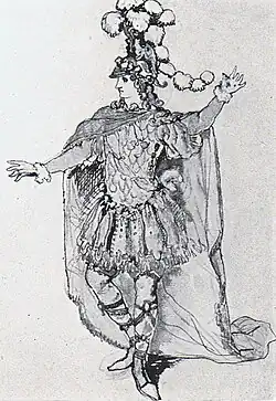 Burggraaf René tijdens zijn droom (Benois, 1907)