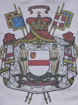 Wapen van het prinselijk huis de Bethune Hesdigneul