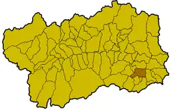 Locatie van Arnad in Aostadal (AO)