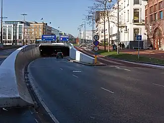 Ingang Willemstunnel (kant Willemsplein)