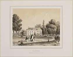 Litho van Park Klarenbeek, circa 1860.