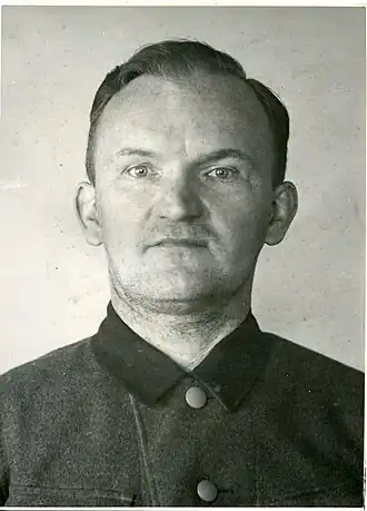 Arno Huhn na zijn arrestatie in 1945 (bron: Gelders Archief)