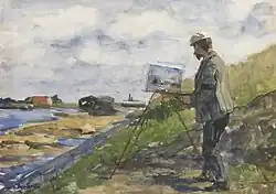 Floris Arntzenius: De kunstschilder Carl August Breitenstein aan het werk