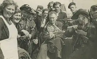 Pier Nobach bij zijn arrestatie in 1945 te Blauwverlaat