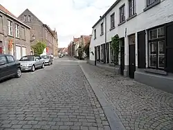 De Arsenaalstraat gezien van het Wijngaardplein