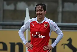 Marta Corredera als speler van Arsenal FC