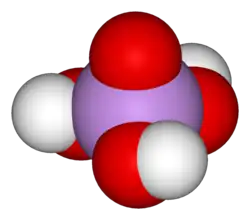 Molecuulmodel van arseenzuur